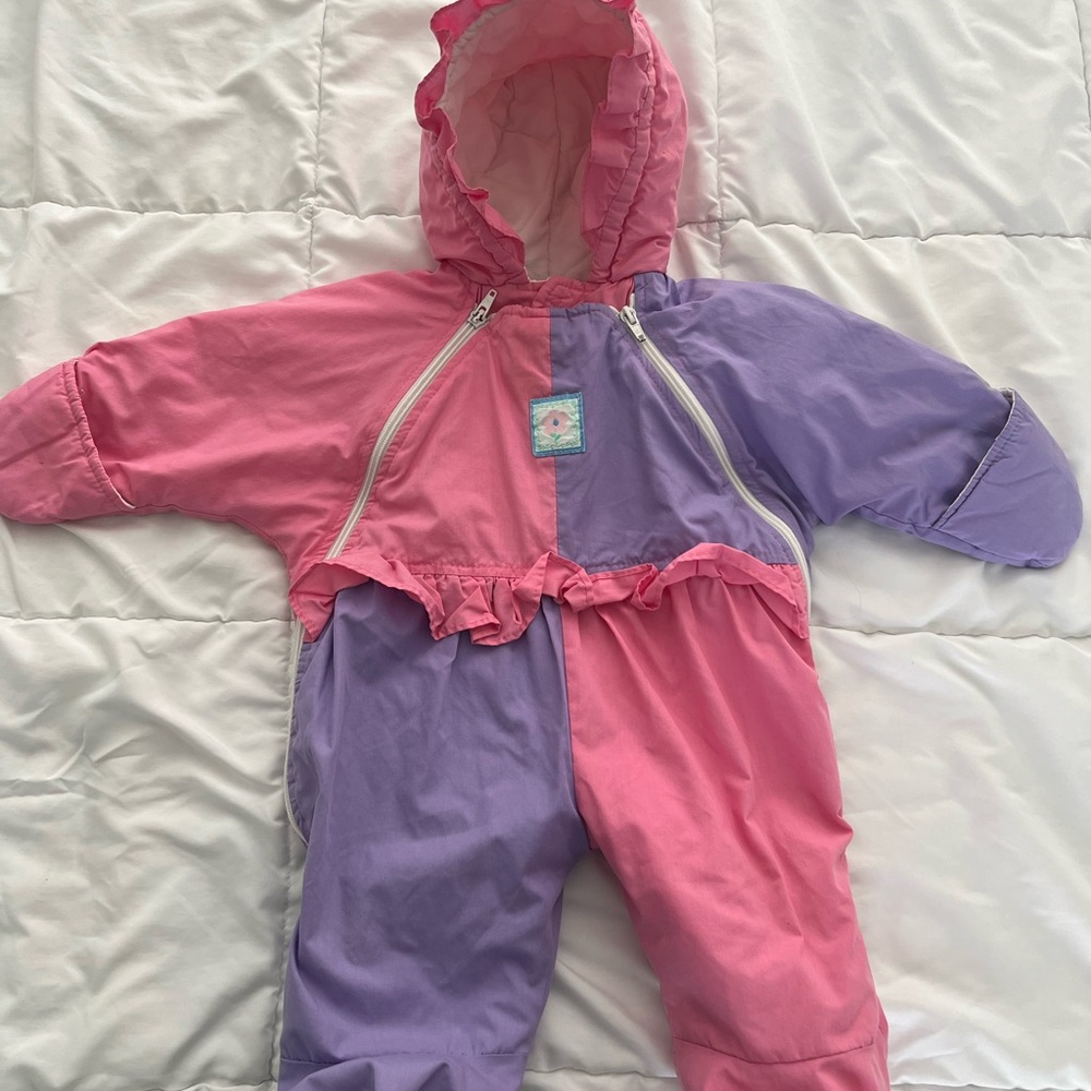 Vintage Vetements Pink and Purple Infant/Toddler Snowsuit